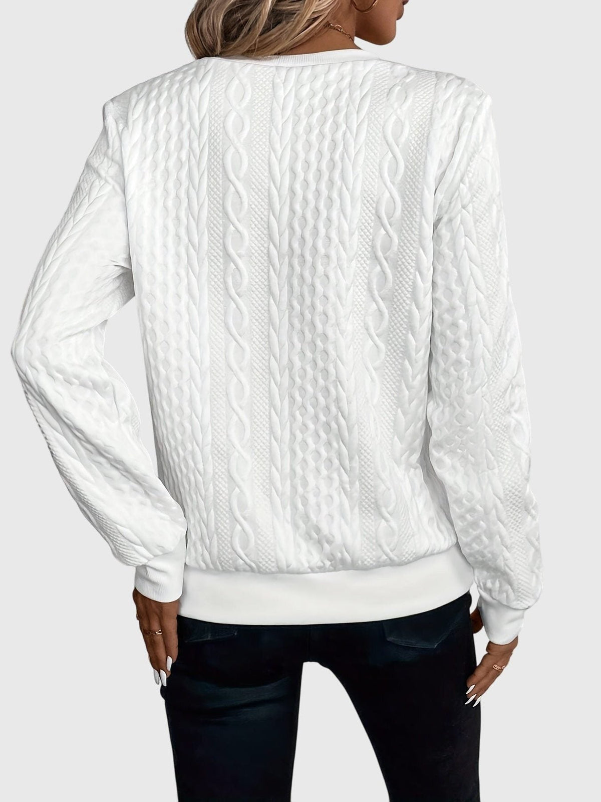 Ambretta | Cable Knit Zip-Up Sweater for Women