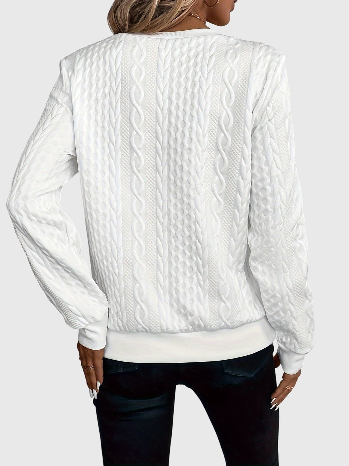 Ambretta | Cable Knit Zip-Up Sweater for Women