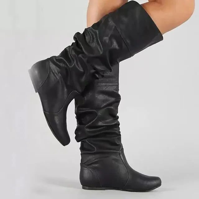 Annalena | Ruched Mid-Calf Cowboy Boots for Women