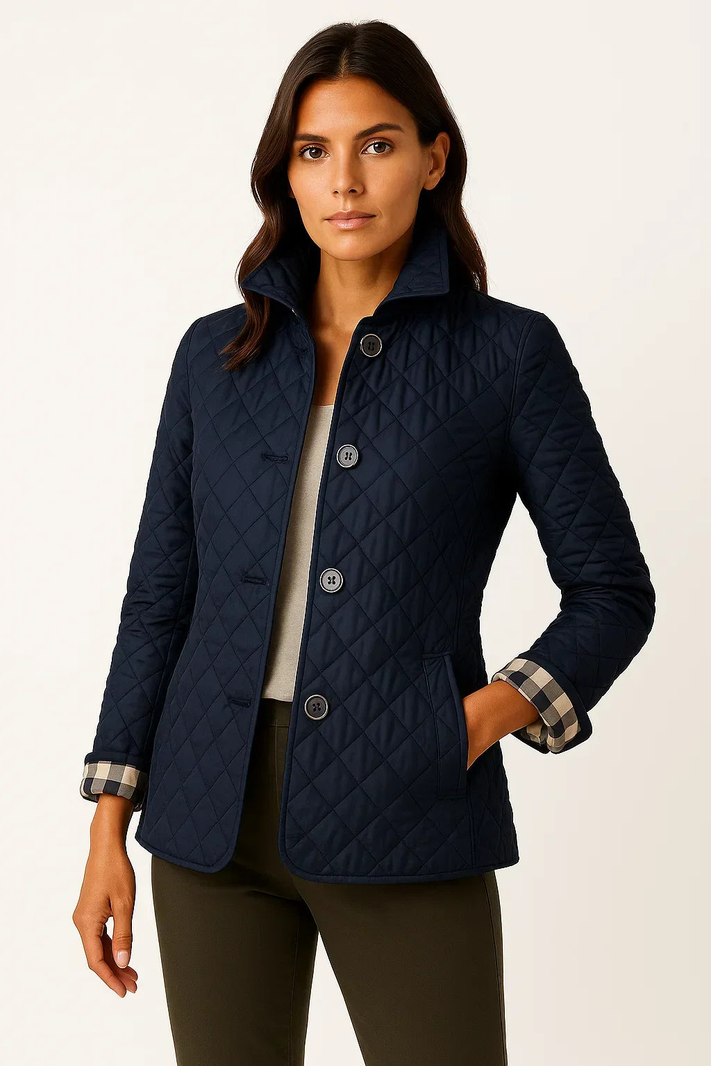 Anna | Quilted Button-Down Blazer for Women