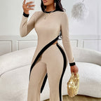Women's Set • Asymmetrical Hem T-Shirt and Flared Pants