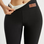 Solid color casual warm and thickened sports long leg pants, casual high waisted elastic slim fit leggings, Women's yoga sportswear