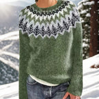 Bathilde | Fair Isle Crew Neck Winter Sweater for Women