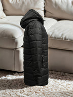 Women's Hooded Coat, Winter New Mid-Length Fleece-Lined Warm Loose, Selected Premium Fabric, Lightweight Warm Fashion Design, Contouring Fit, Suitable for Various Occasions, Whether Urban Commute Or Outdoor Leisure, Showcasing Your Unique Charm