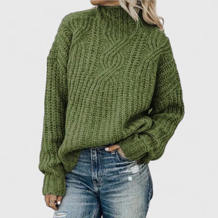 Bea | Cable Knit Crew Neck Sweater for Women