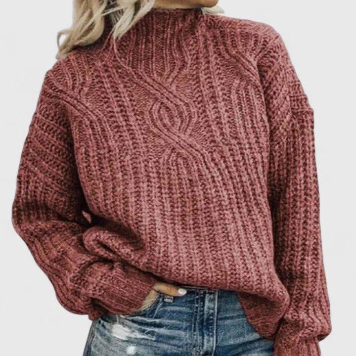 Bea | Cable Knit Crew Neck Sweater for Women