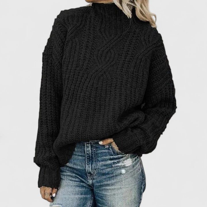 Bea | Cable Knit Crew Neck Sweater for Women