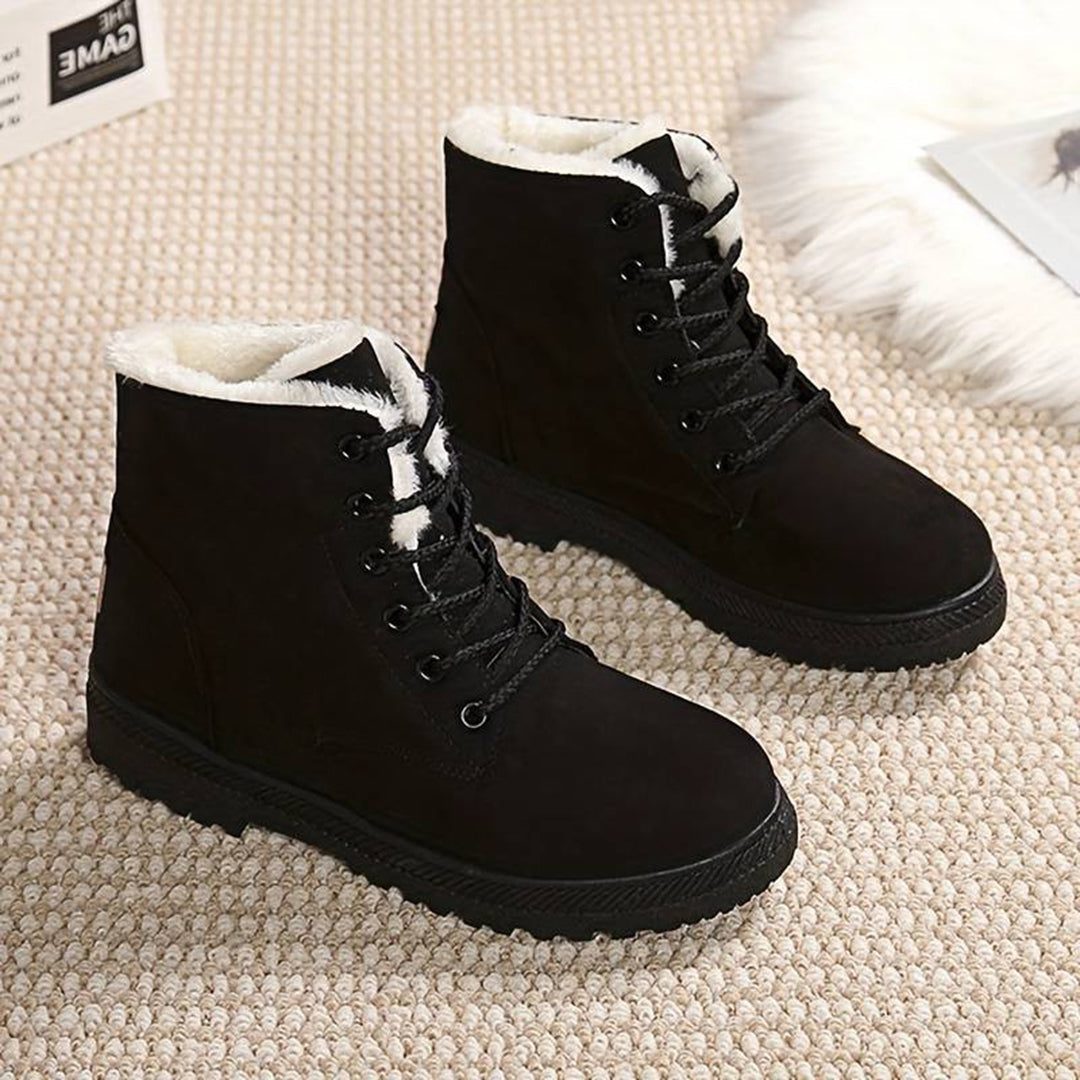 Birgitte | Ankle Boots with Lace-Up and Fur Lining for Women