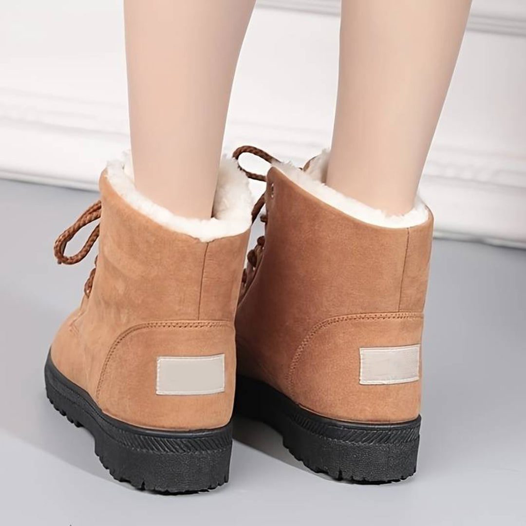 Birgitte | Ankle Boots with Lace-Up and Fur Lining for Women