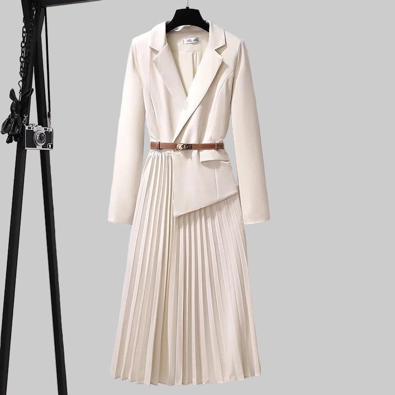 Brigitta | Pleated Blazer Dress for Women