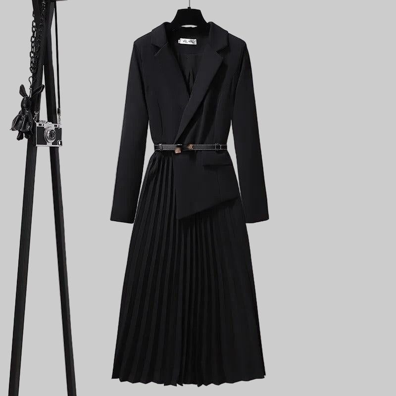 Brigitta | Pleated Blazer Dress for Women