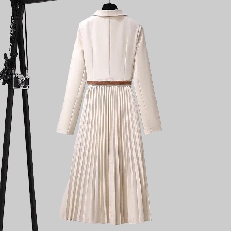 Brigitta | Pleated Blazer Dress for Women