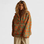 Briony | Floral Fleece Half-Zip Sweater for Women