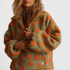 Briony | Floral Fleece Half-Zip Sweater for Women