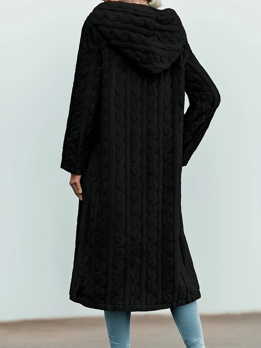 Women's Fashion Casual Hooded Faux Trim Warm Long for Autumn/Winter