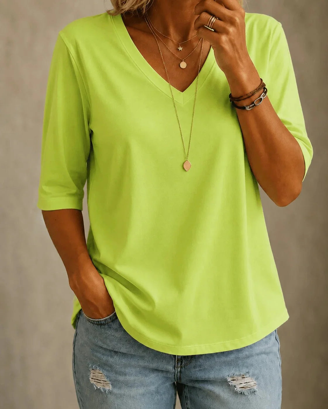 Alora | Classic V-Neck Tee