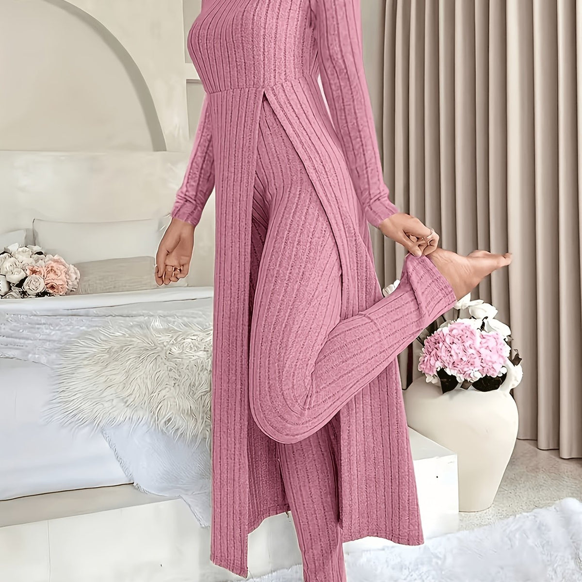 High-Slit Robe Set