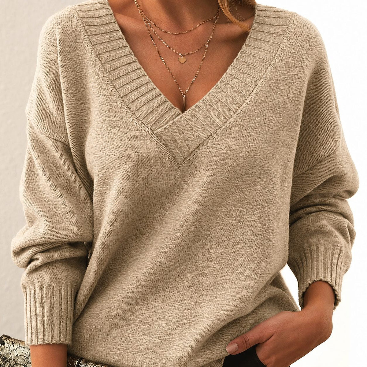 Charlotte | Relaxed Fit Sweater with V-Neck for Women