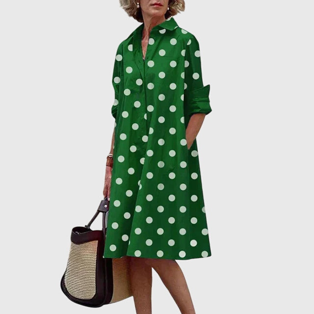 Jolie | Midi Shirt Dress with Pockets for Women
