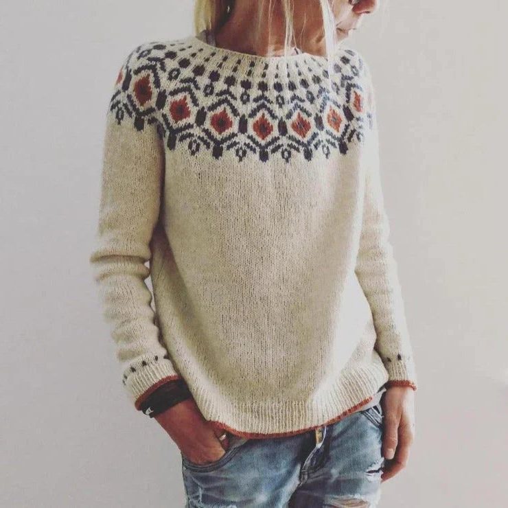 Dalia | Fair Isle Pullover Sweater for Women