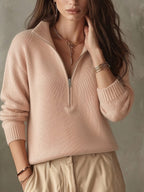 Dalia | Oversized Ribbed Knit Sweater with Long Sleeves for Women