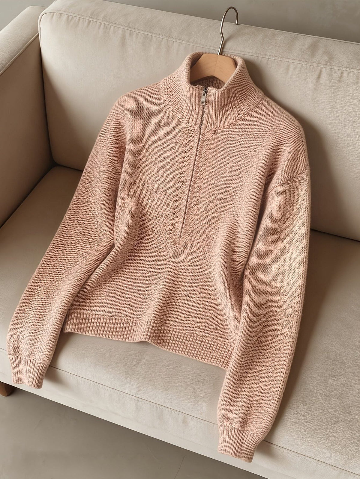 Dalia | Oversized Ribbed Knit Sweater with Long Sleeves for Women