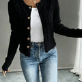Damaris | Cable-Knit Cardigan with Button-Front for Women
