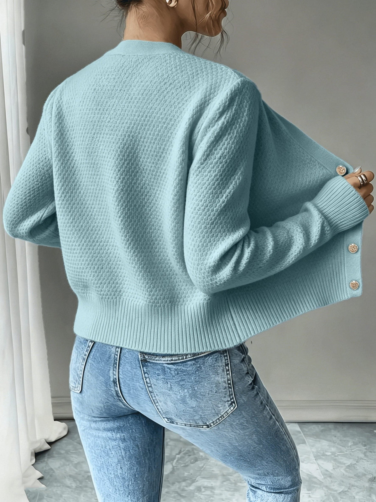 Damaris | Cable-Knit Cardigan with Button-Front for Women