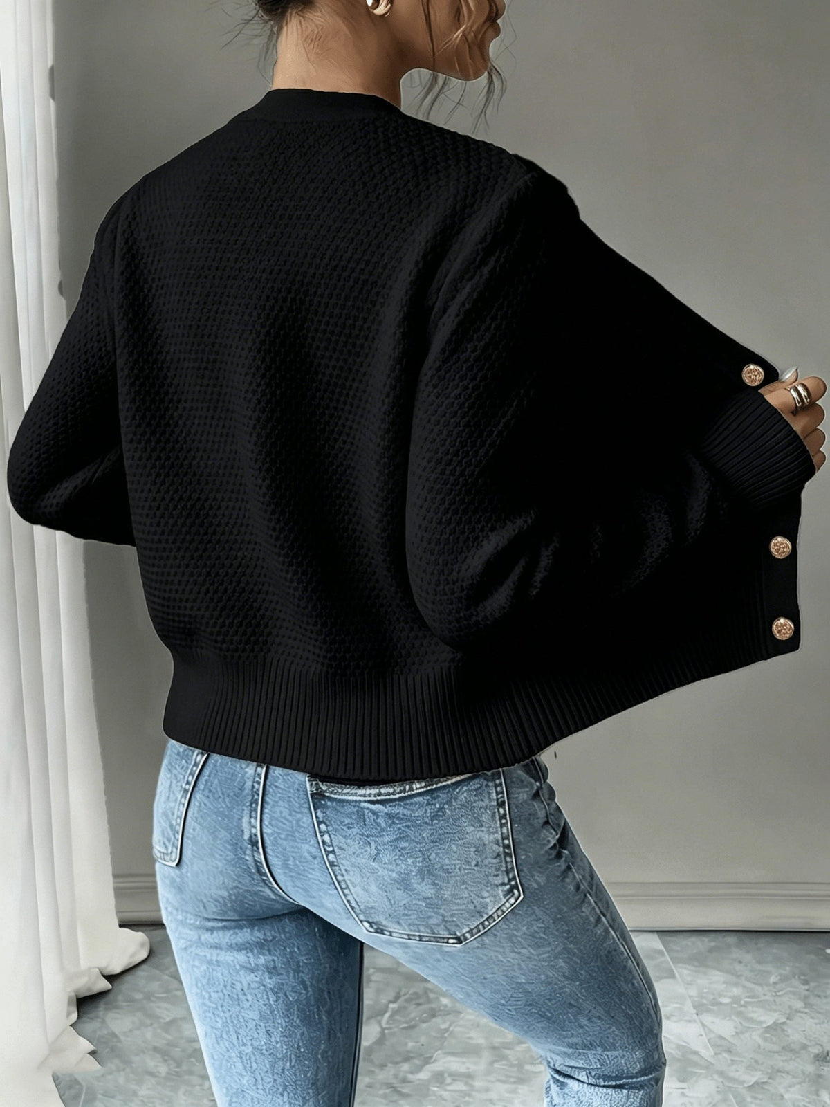 Damaris | Cable-Knit Cardigan with Button-Front for Women
