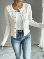 Damaris | Cable-Knit Cardigan with Button-Front for Women