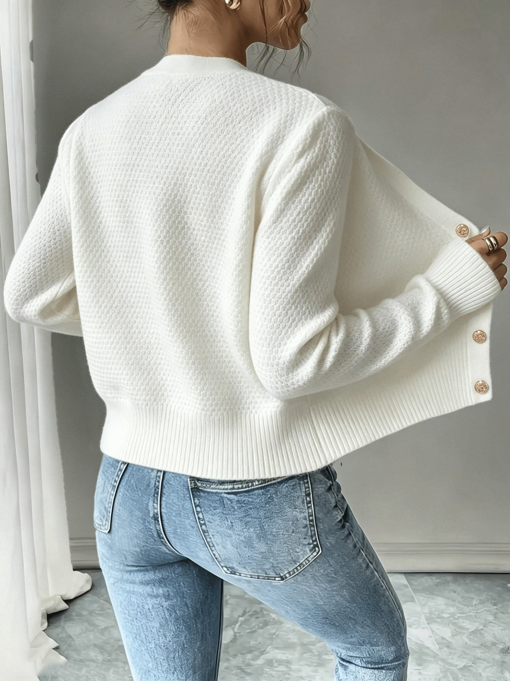 Damaris | Cable-Knit Cardigan with Button-Front for Women