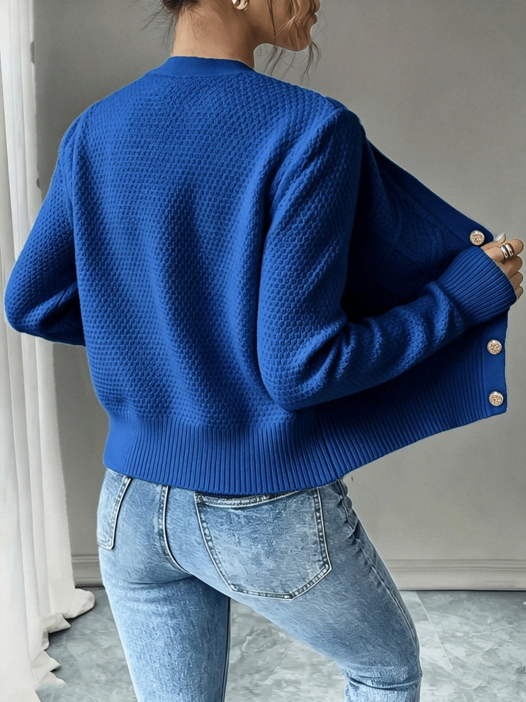 Damaris | Cable-Knit Cardigan with Button-Front for Women