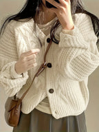 Davina | Chunky Knit Button-Up Cardigan for Women