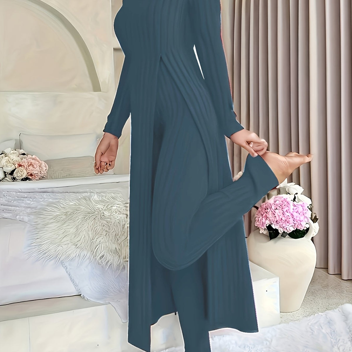 High-Slit Robe Set