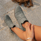 Desdemona | Block Heel Ankle Boots with Cut-Out Detail for Women