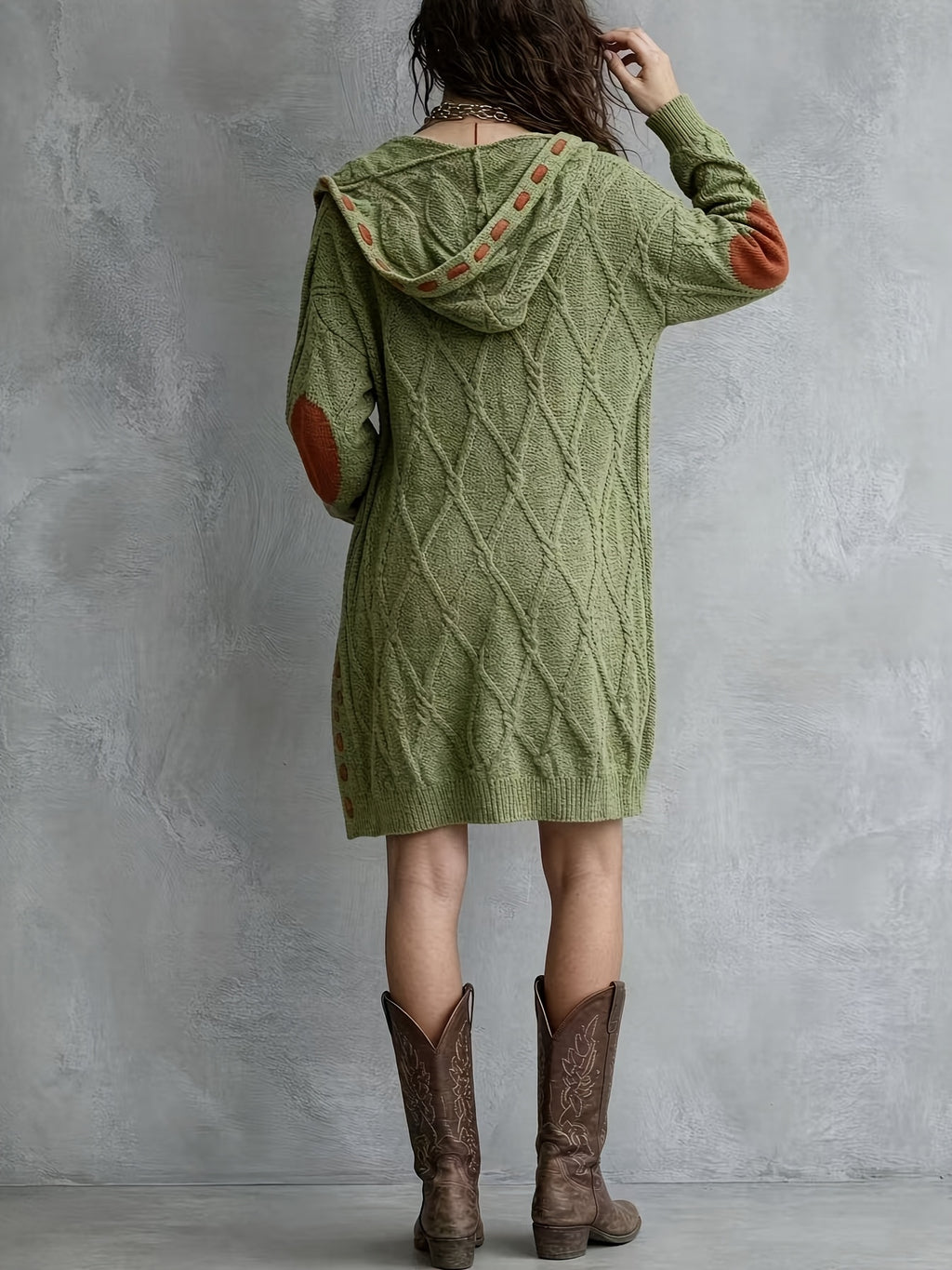 Drawstring Hooded - Cardigan