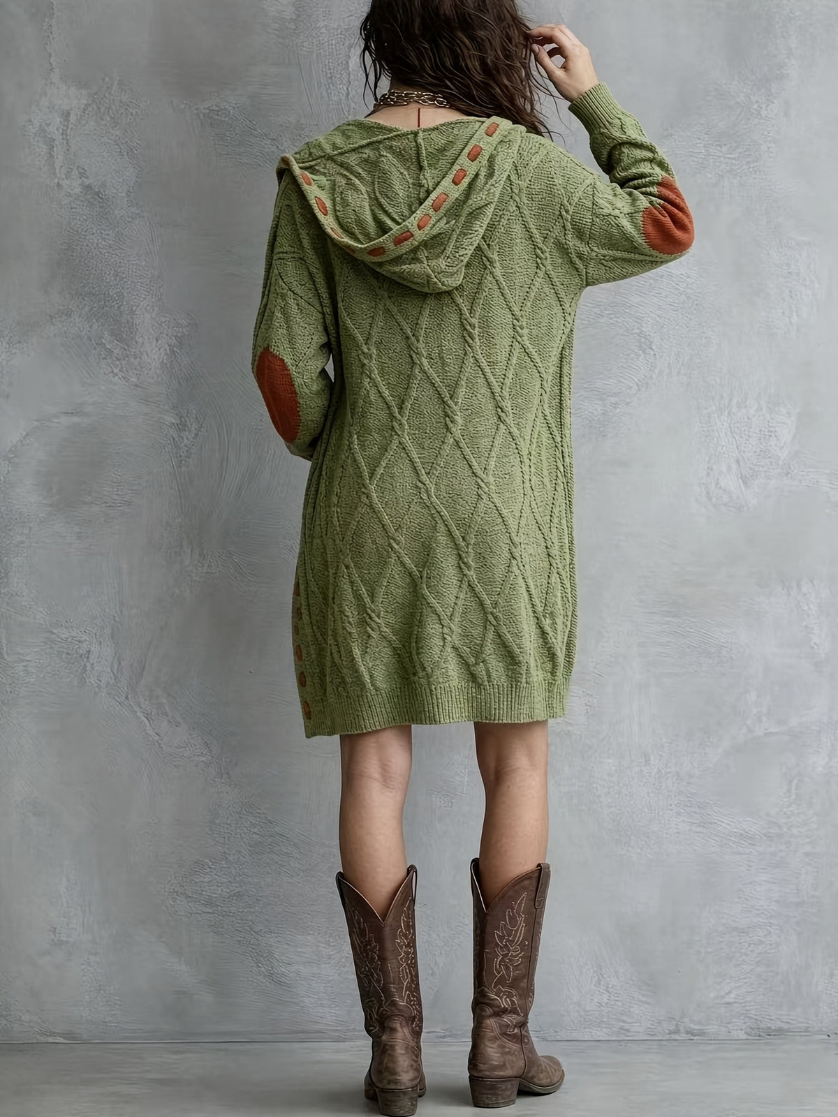 Drawstring Hooded - Cardigan