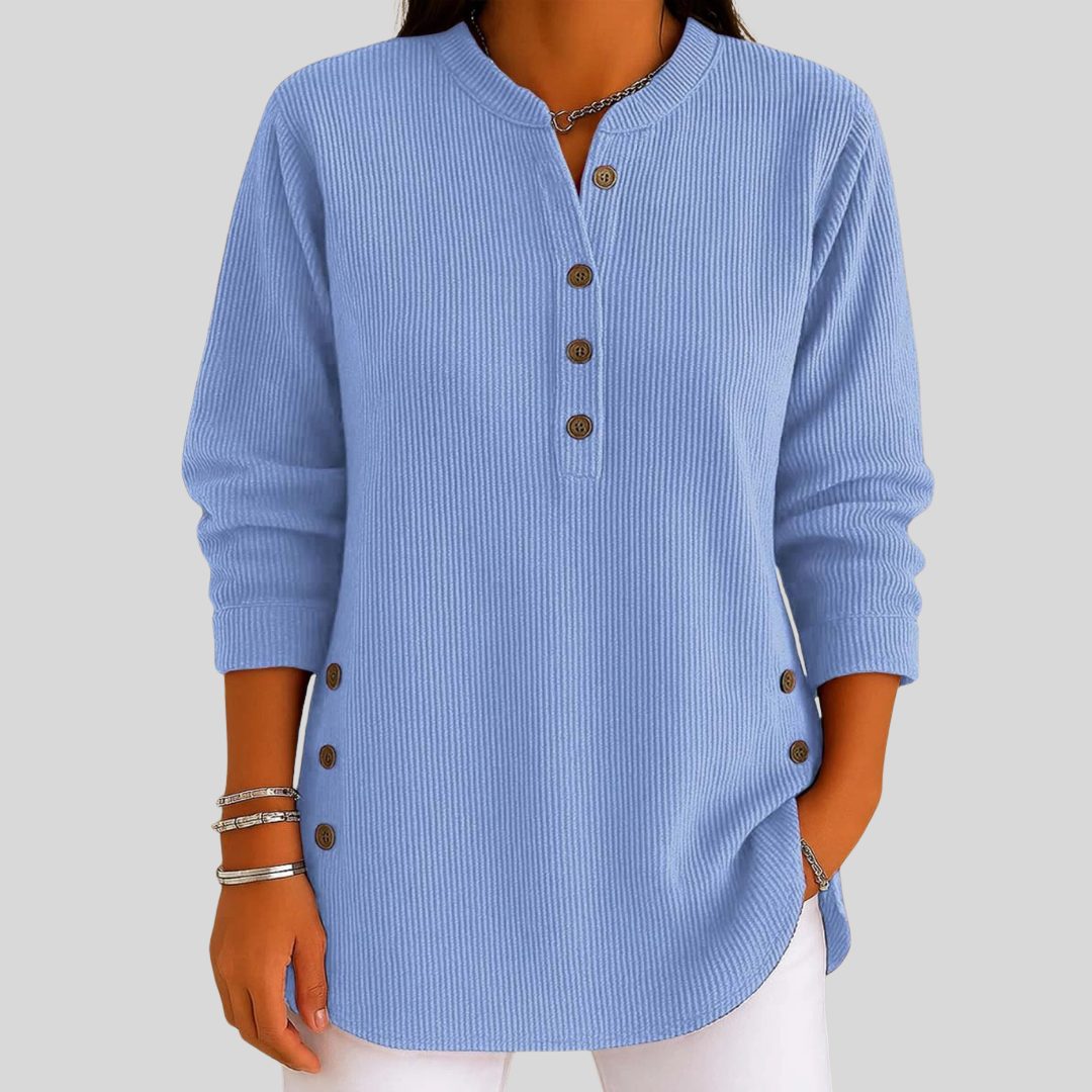 Désirée | Ribbed Knit Pullover with Crew Neck for Women