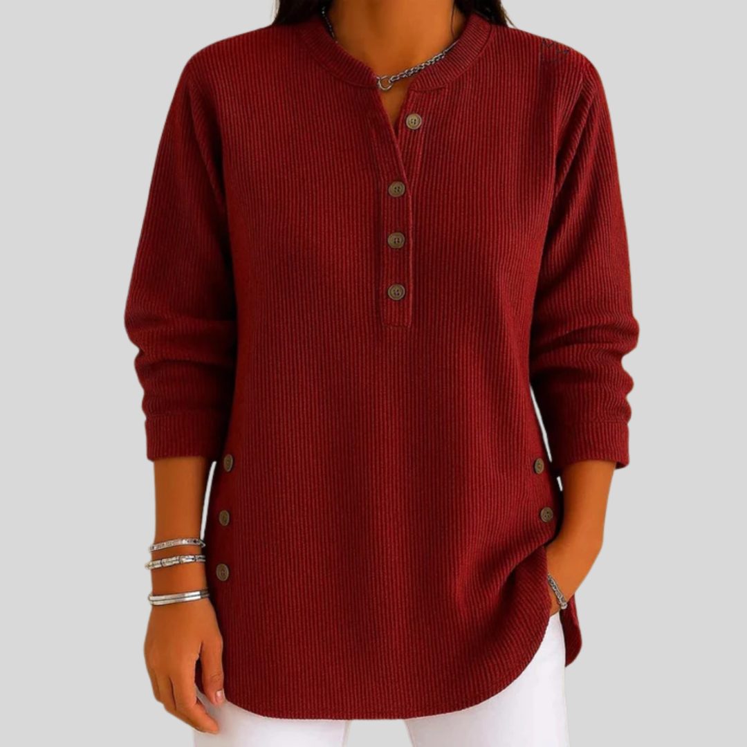 Désirée | Ribbed Knit Pullover with Crew Neck for Women