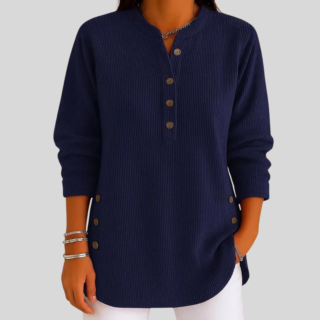 Désirée | Ribbed Knit Pullover with Crew Neck for Women