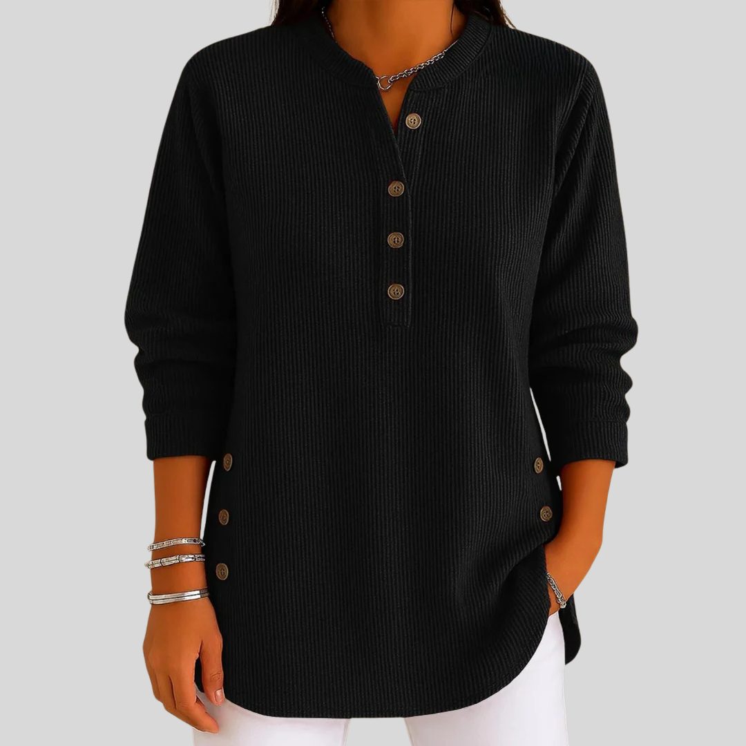Désirée | Ribbed Knit Pullover with Crew Neck for Women