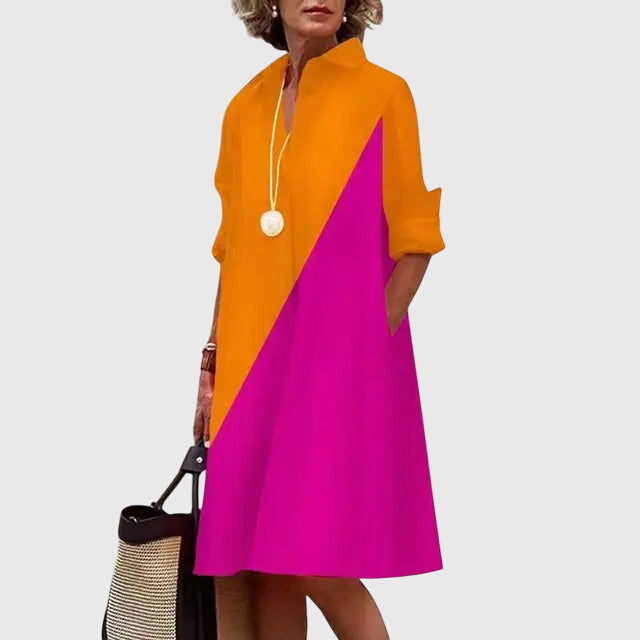 Jolie | Midi Shirt Dress with Pockets for Women