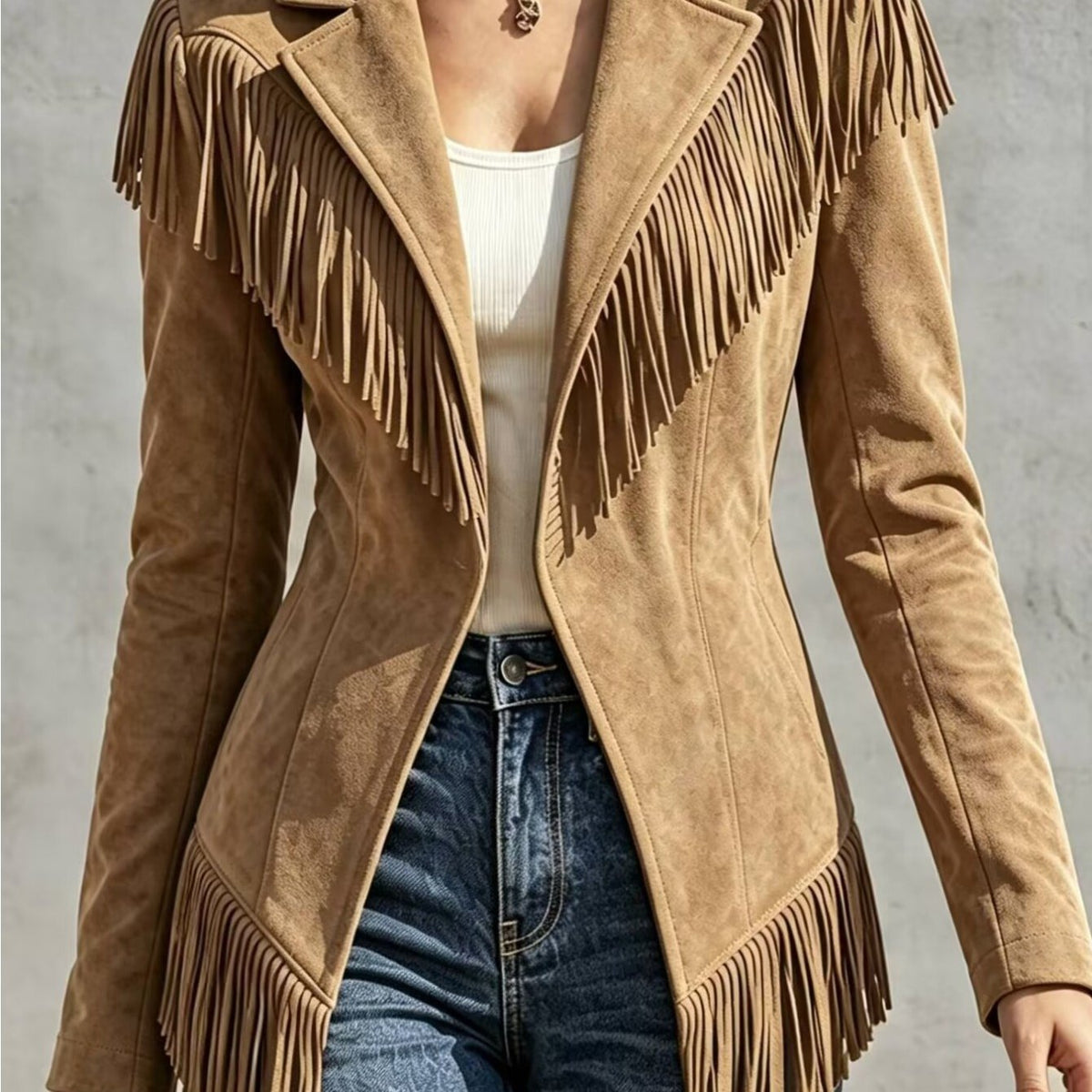 Fringed Lapel Jacket