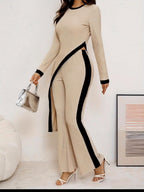 Women's Set • Asymmetrical Hem T-Shirt and Flared Pants