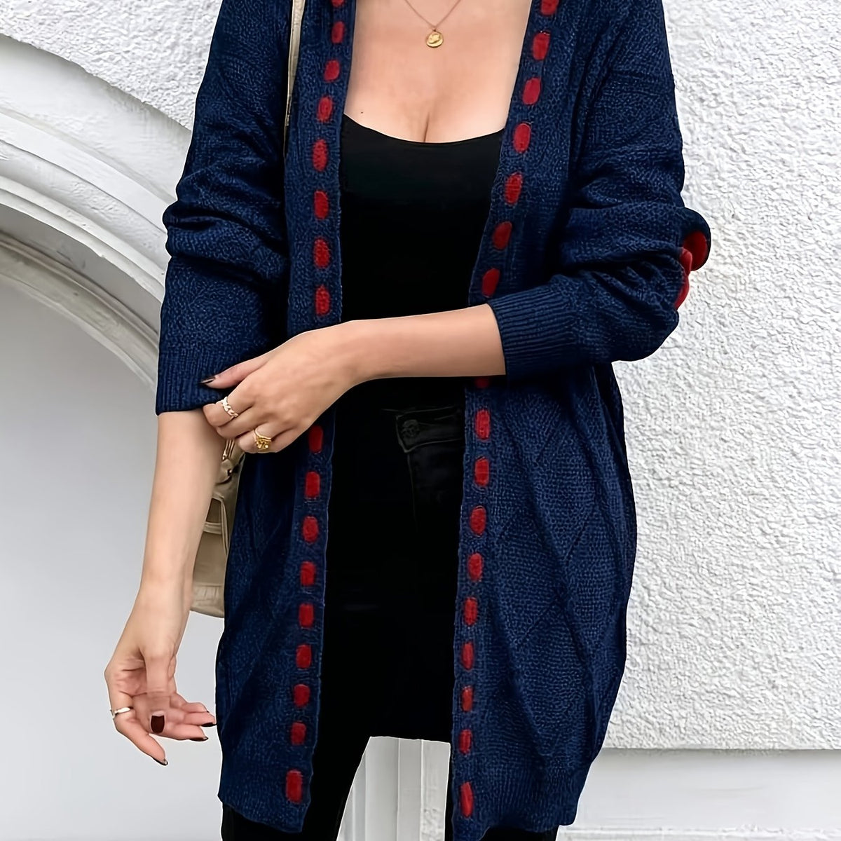 Drawstring Hooded Cardigan