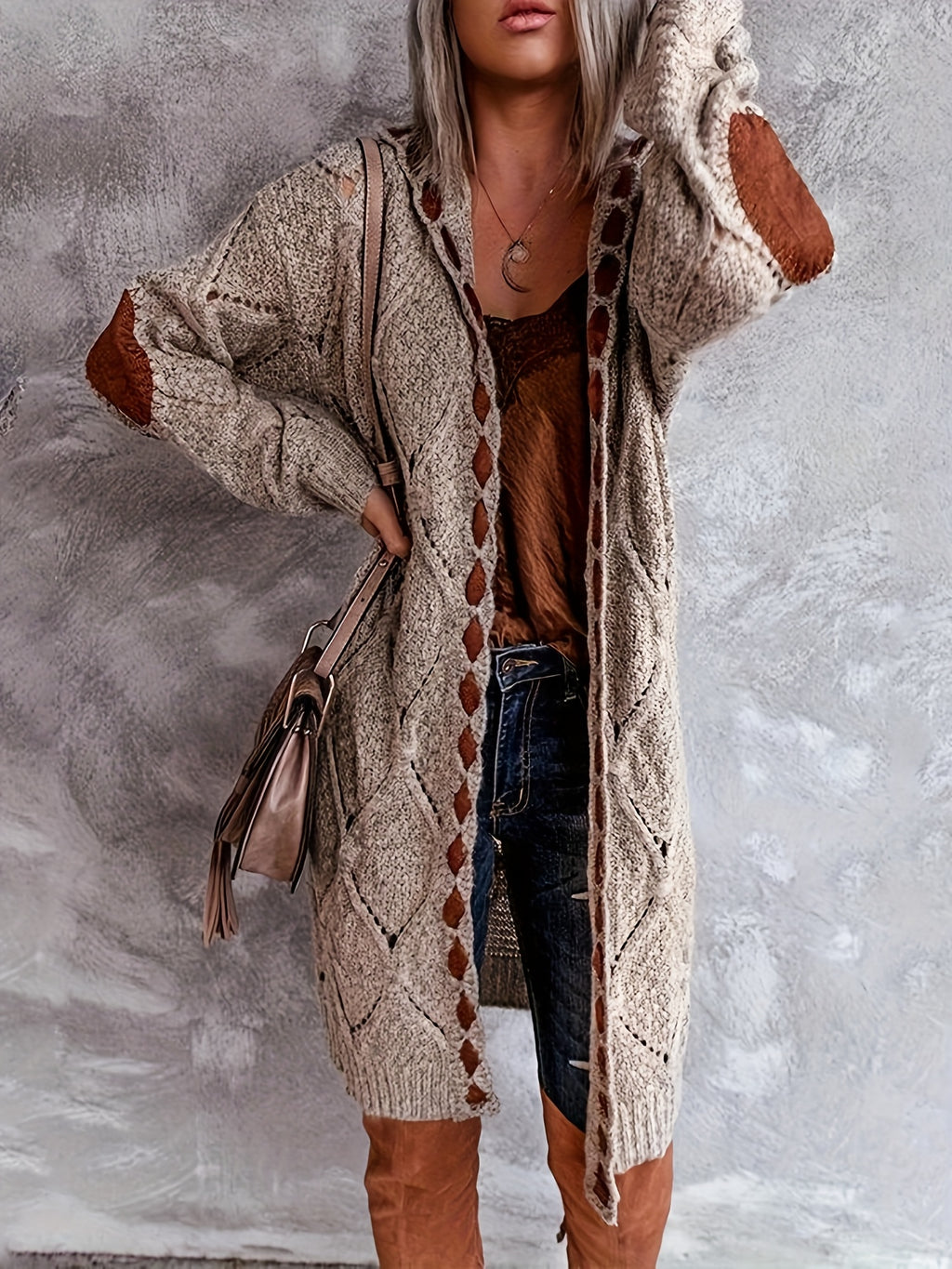 Drawstring Hooded - Cardigan