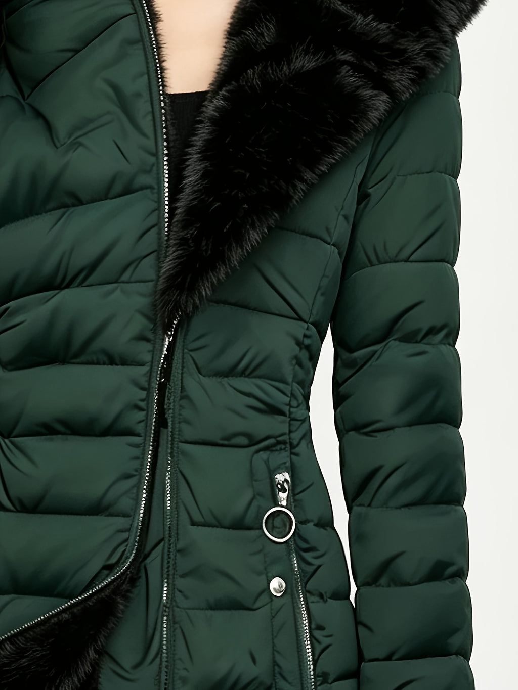 Women's Hooded Coat, Winter New Mid-Length Fleece-Lined Warm Loose, Selected Premium Fabric, Lightweight Warm Fashion Design, Contouring Fit, Suitable for Various Occasions, Whether Urban Commute Or Outdoor Leisure, Showcasing Your Unique Charm