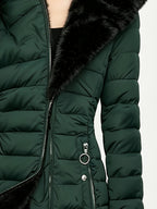 Women's Hooded Coat, Winter New Mid-Length Fleece-Lined Warm Loose, Selected Premium Fabric, Lightweight Warm Fashion Design, Contouring Fit, Suitable for Various Occasions, Whether Urban Commute Or Outdoor Leisure, Showcasing Your Unique Charm