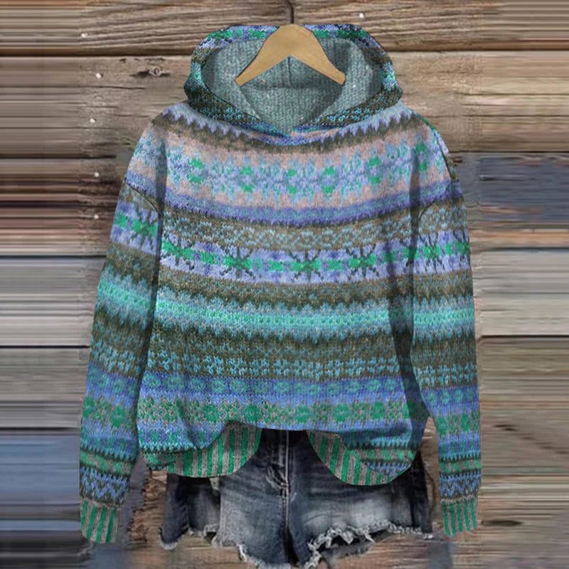 Eileen | Fair Isle Pullover Hoody for Women