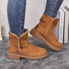 Eleanor | Lug Sole Ankle Boots with Side Zip for Women